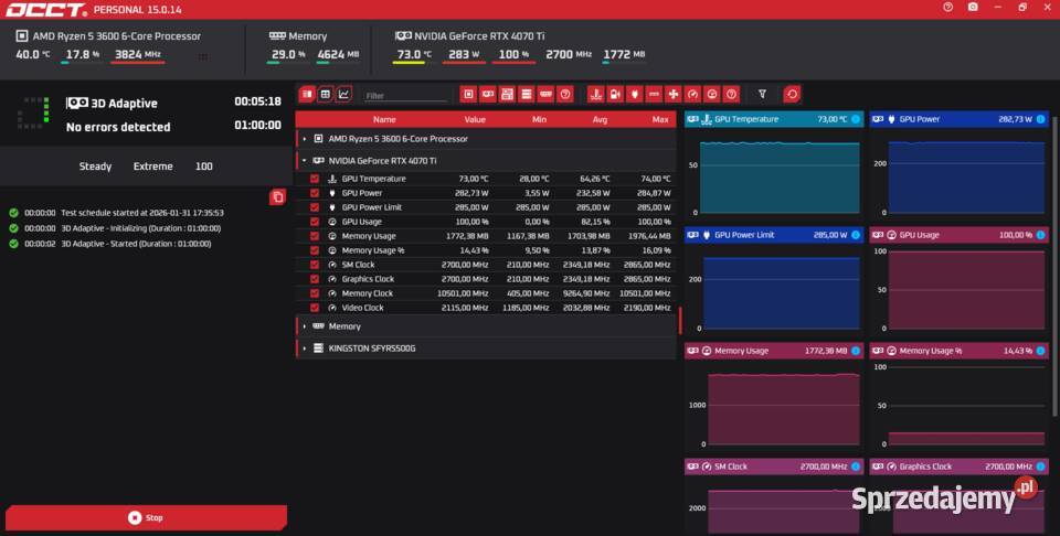 Karta graficzna GEFORCE INNO3D RTX 4070TI 12GB Karty graficzne