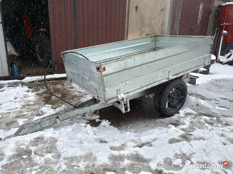 Przyczepka wywrotka 1osiowa nieuszkodzony Przyczepy rolnicze Gostyń