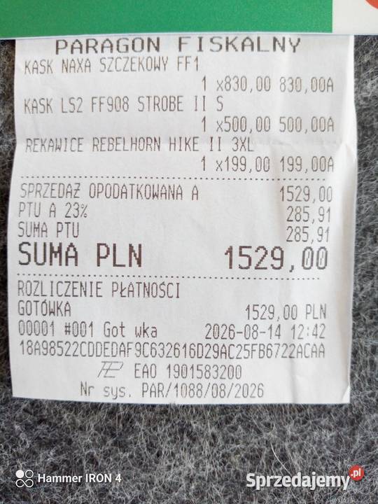 Kask szczękowy NAXA FF1 rozmiar M 800 Okazja Kaski Giżycko
