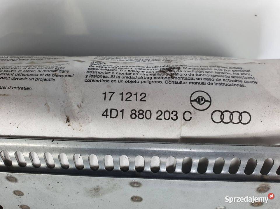 PODUSZKA AIRBAG AUDI A8 D2 4D1880203C osobowe Lipno sprzedam