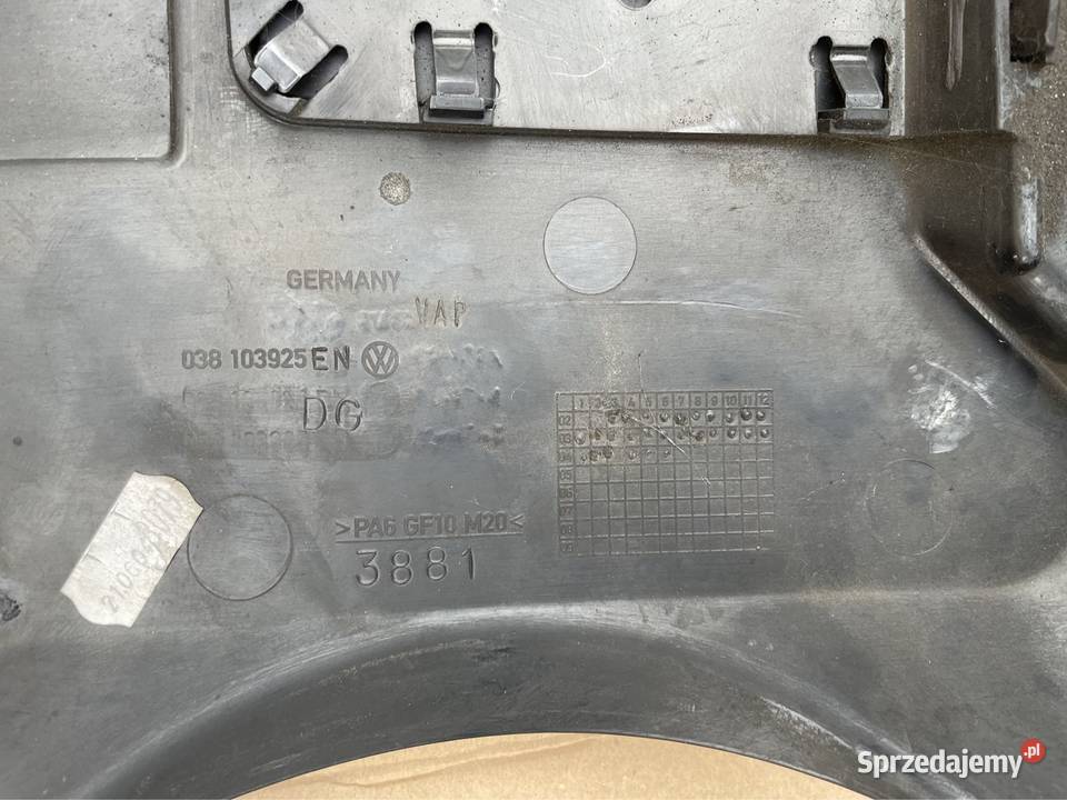 038103925 osłona obudowa silnika 19 tdi vw osobowe Szczecin