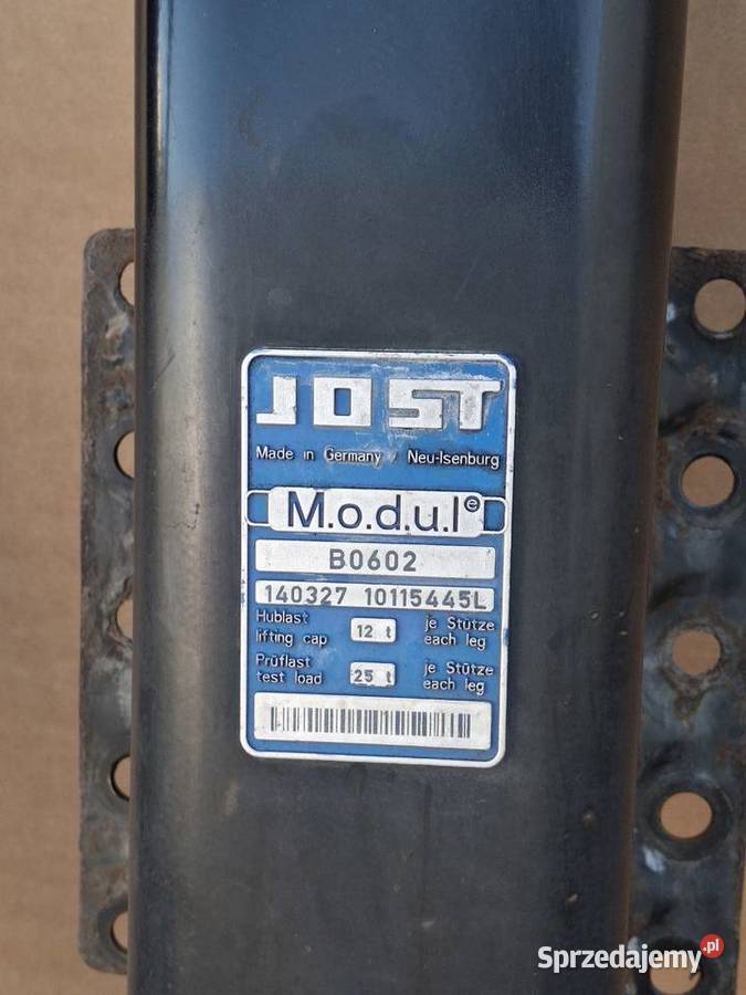 JOST PODPORY NACZEPY NOGI STOPY ŁAPY B0602 KORBA Bieleń
