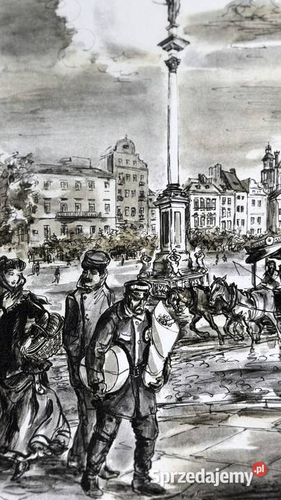 Stara Warszawa Plac Zamkowy AUniechowski grafika