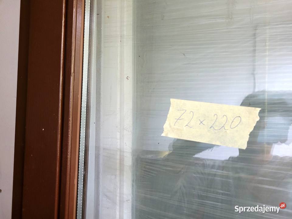 okno drzwi drewniane balkonowe 72x220 sprzedam