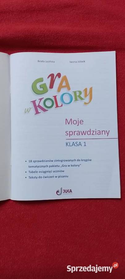 Gra w kolory Moje sprawdziany klasa 1 małopolskie sprzedam