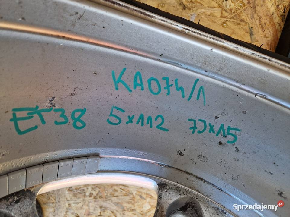 VW AUDI ET38 7JX15 5X112 ALUMINIOWE KOMPLET 4 aluminiowe wielkopolskie Słowikowo