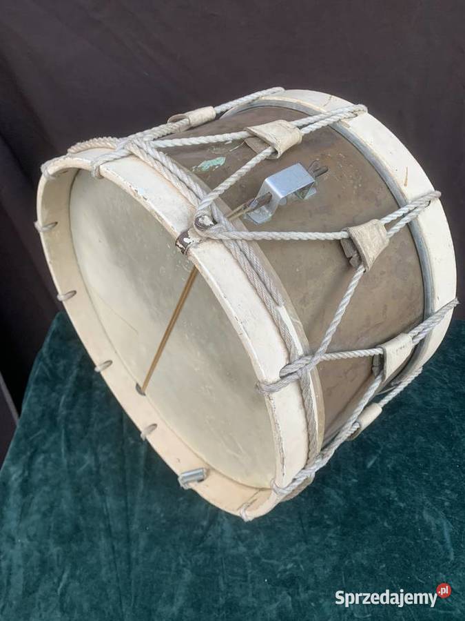 Bęben wojskowy Sygnowany Łowicz