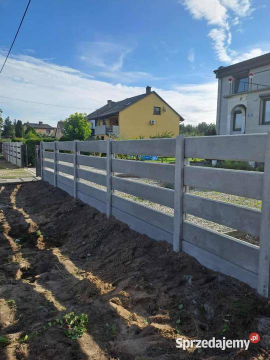 Ogrodzenia betonowe Nowoczene wzory dolnośląskie Jelcz-Laskowice