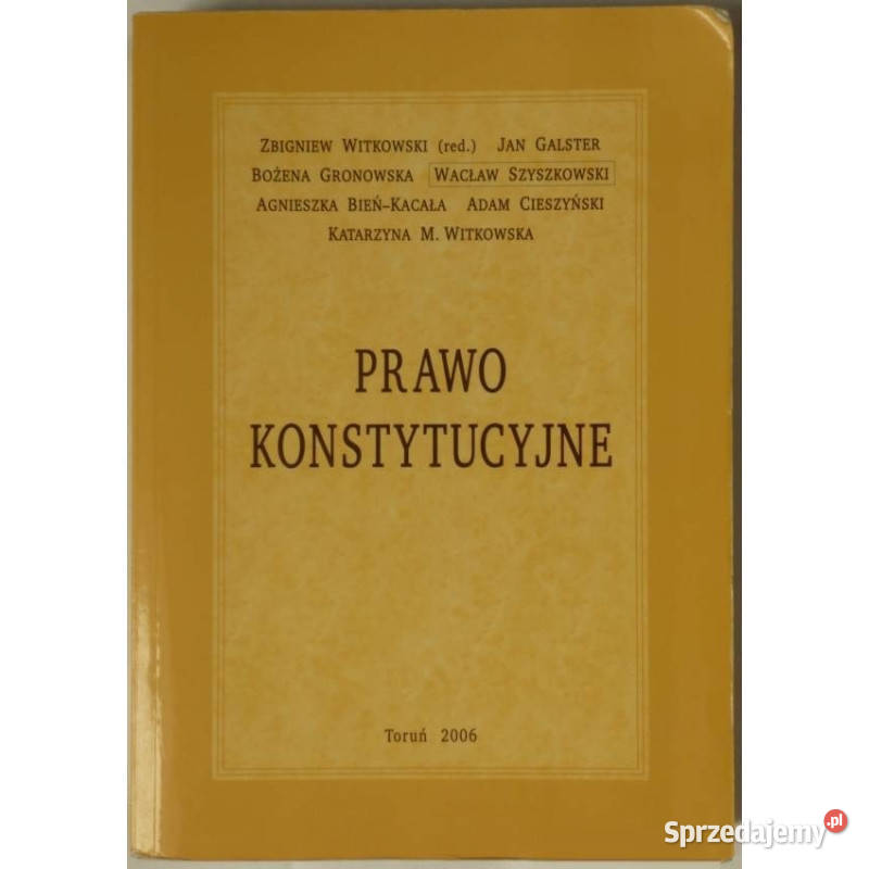 Prawo Konstytucyjn Witkowski Zbigniew Łódź