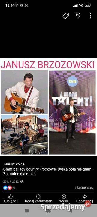 Artysta Estradowy Piosenkarz DJ Wodzirej Warszawa