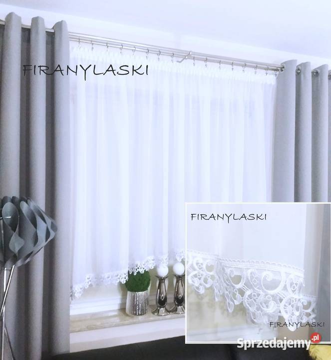 Firana gotowa woal gipiura 400x150 Firany