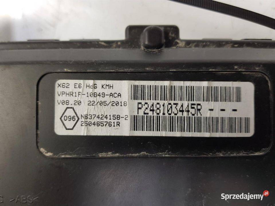 LICZNIK ZEGAR RENAULT MASTER III 250465761R osobowe Części samochodowe kujawsko-pomorskie Lipno