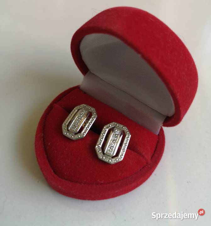 złote kolczyki białe złoto 585 Kolczyki Toruń
