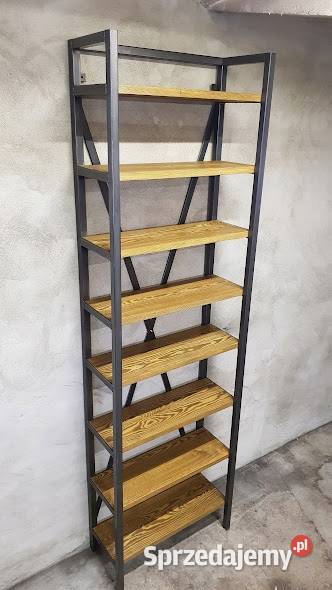 Regał LOFT NA WYMIAR na książki sklepowy Stalowy Bartoszyce