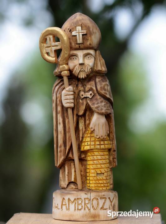 Św Ambroży rzeźba Ludowa Gniezno