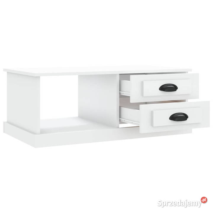 Stolik kawowy biały 90x50x35 materiał