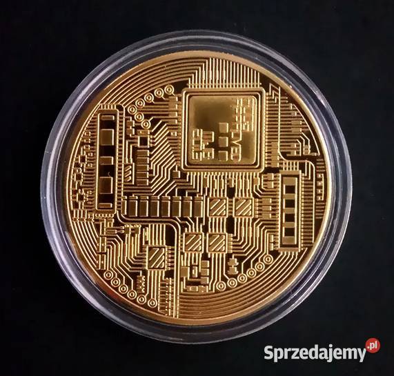 Bitcoin moneta pozłacana moneta kolekcjonerska Numizmatyka śląskie Zabrze