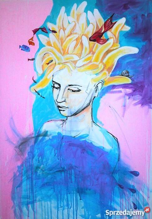 Akryl na płótnie TUŻ OBOK 70x100 obraz artystki śląskie Katowice