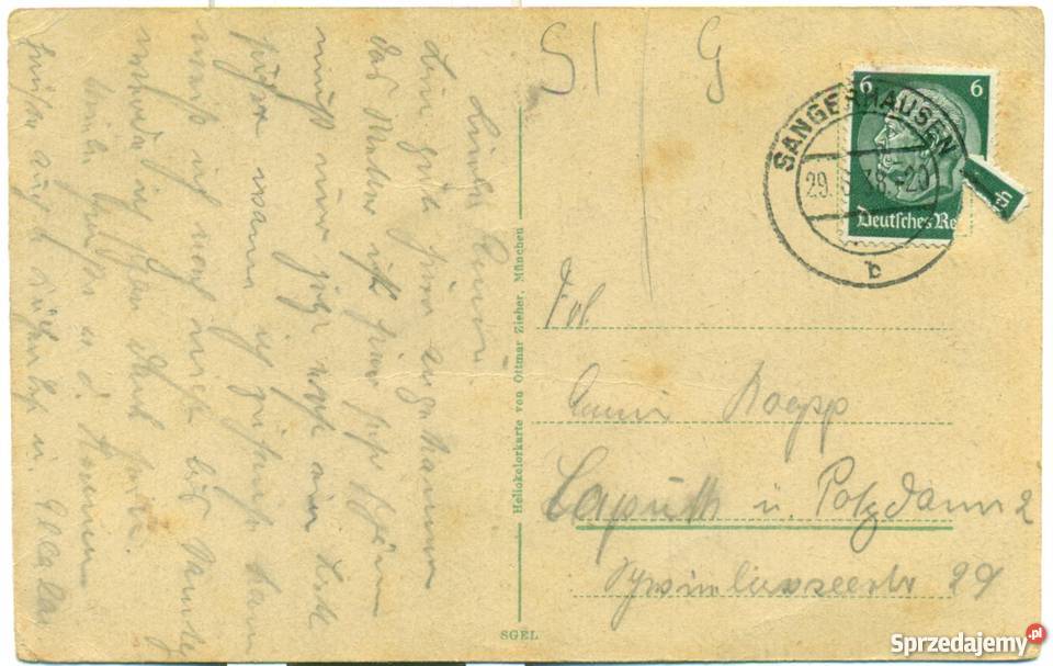 Sangerhausen 29638 pieczątka znaczek postkarte