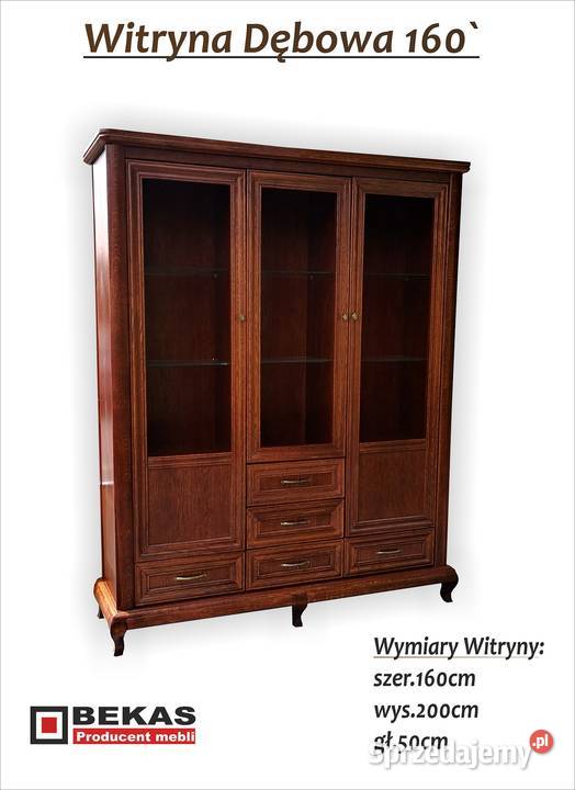 Stylowa Witryna 160 Lity Dąb Bekas Meble Czerwionka-Leszczyny