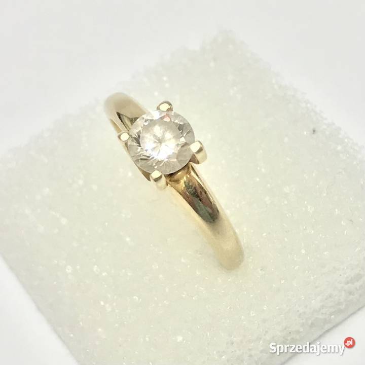 Złoty PIERŚCIONEK żółte ZŁOTO 585 14K cudowny