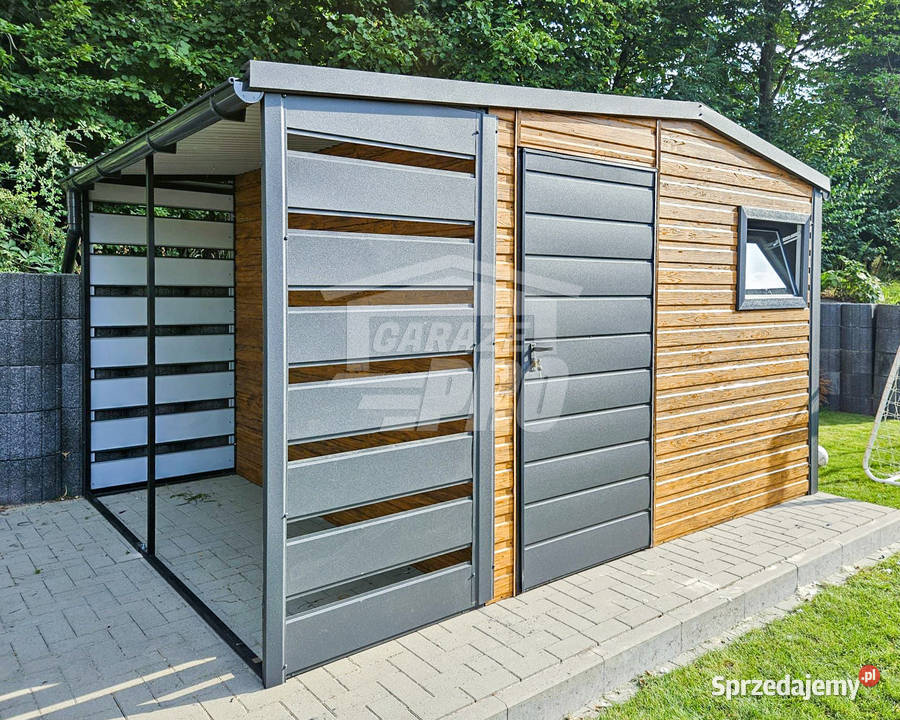 Schowek domek ogrodowy 3x35m wiata 1m drzwi okno Nowy Tomyśl
