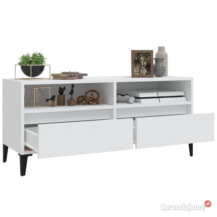 Szafka pod TV biała 100x345x445 materiał Warszawa