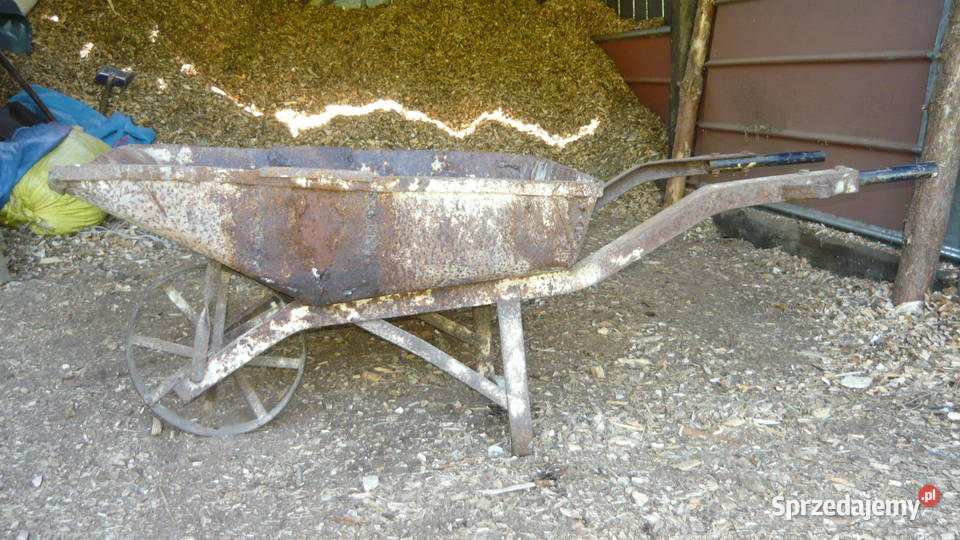 Taczka metalowa stara PRL żelazna do ogrodu na Sokółka