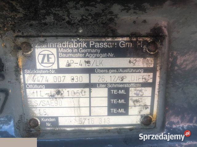 Most napędowy ZF AP415LK Półoś Jastrzębniki sprzedam