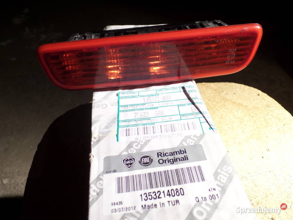 LAMPA TYŁ STOP FIORINO NEMO BIPPER QUBO mazowieckie