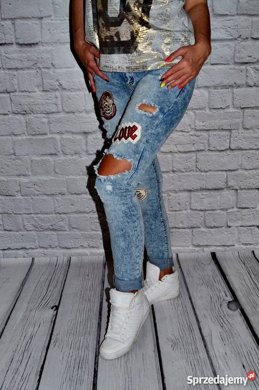 M SEXY JEANS DZIURY NASZYWKI Żagań