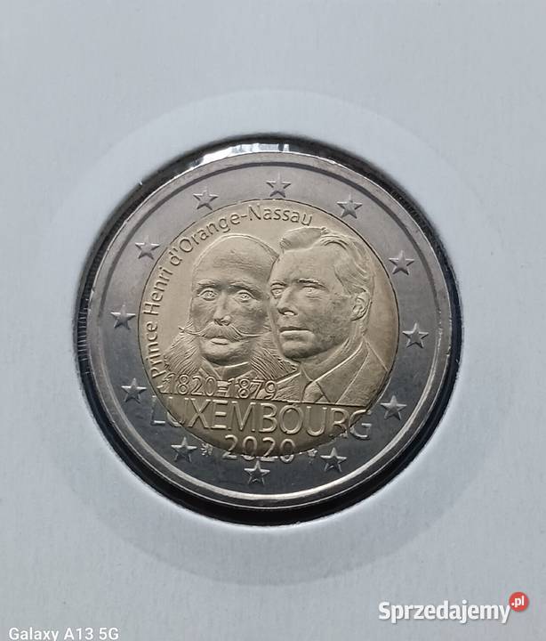 2 Euro Luksemburg 2020 r Książe Henri mennicze Konin