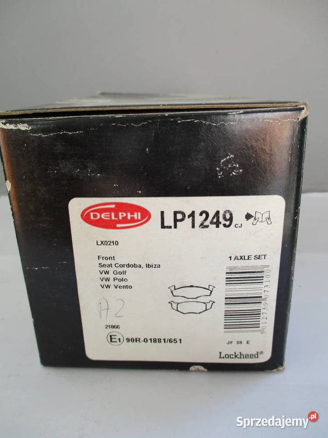 KLOCKI HAMULCOWE DELPHI LP1249 PRZÓD VOLKSWAGEN klocki Układ hamulcowy Łódź