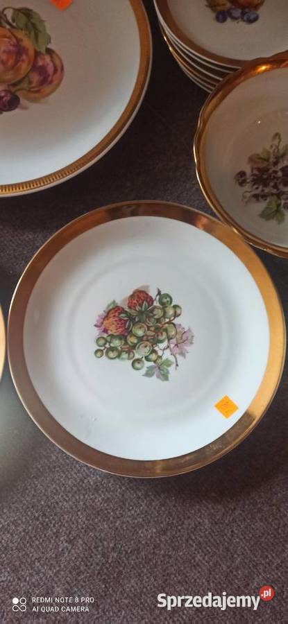 Patera z owocami Bohemia Czechslovakia Biała Gdańsk