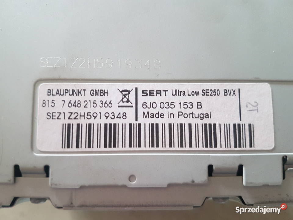 SEAT IBIZA 6J RADIO CD BLAUPUNKT 6J0035153B Turek
