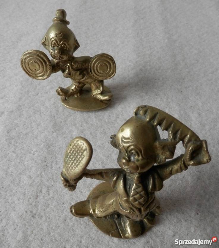 Unikatowy dekoracyjny komplet figurek klaunów z Szczecinek