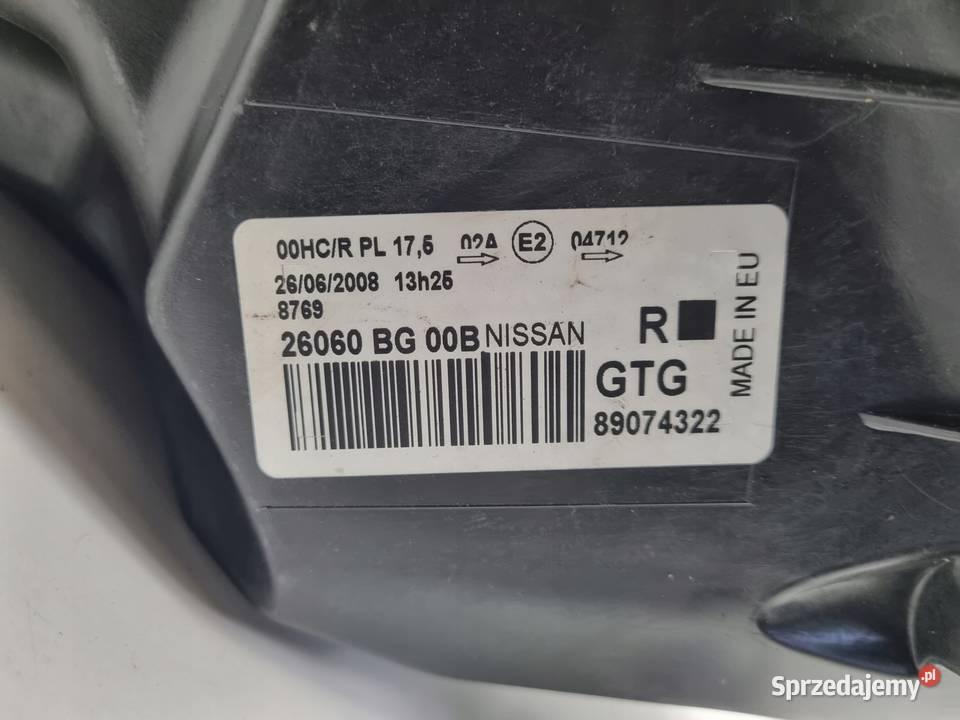 LAMPA PRAWA Nissan Micra K12 0310r PRZEDNI PRAWY Chełm