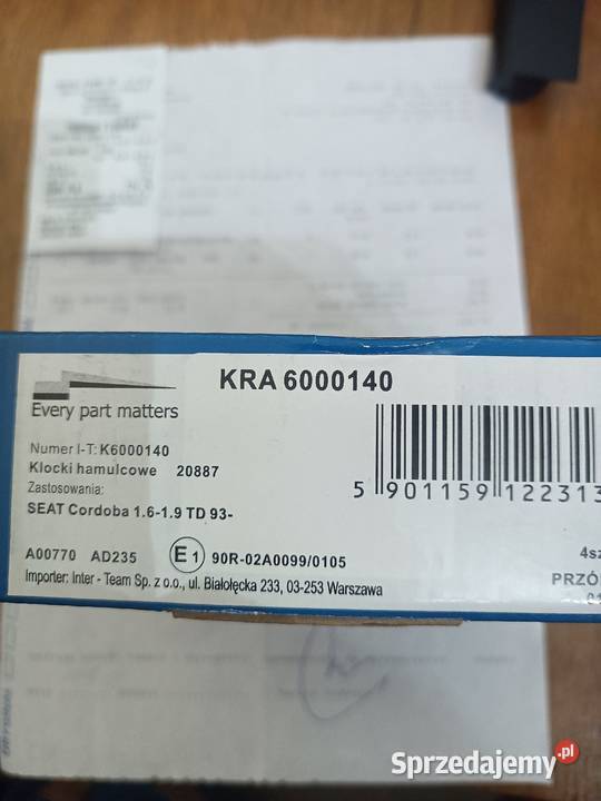 Klocki hamulcowe osobowe Kielce