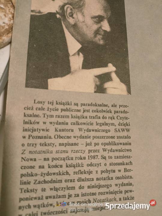 Z Notatnika stanu rzeczy Szczypiorski książki Warszawa