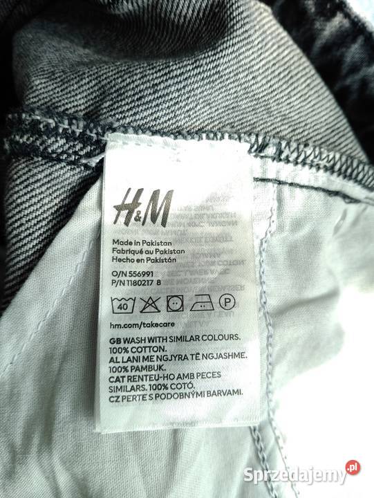 Jeansy szare zwężane hm Ruciane-Nida