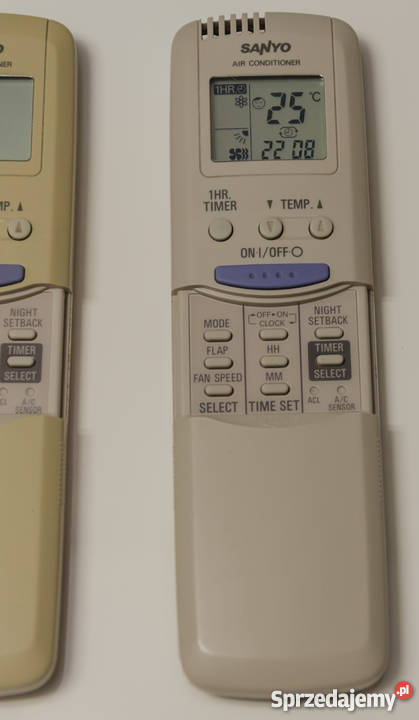 Pilot klimatyzacji Sanyo RCS53E i RCS83E ścienna śląskie Częstochowa