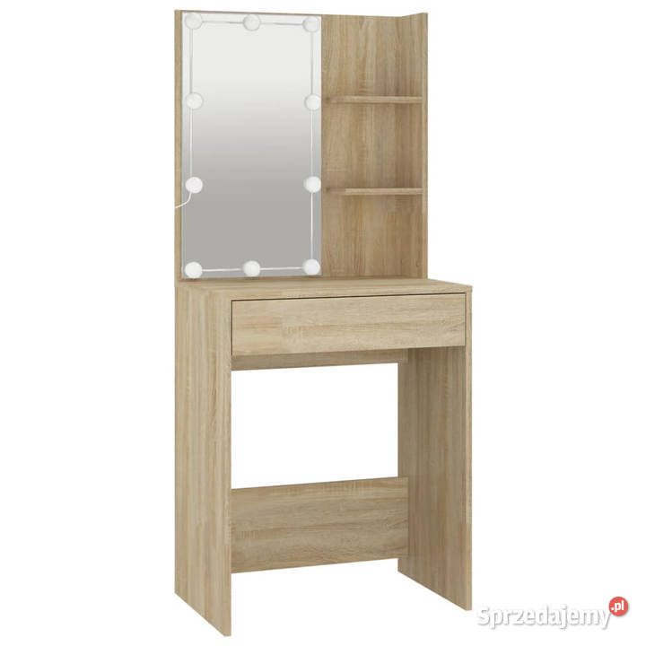 Toaletka z oświetleniem LED dąb sonoma 60x40x140 Toaletki Warszawa