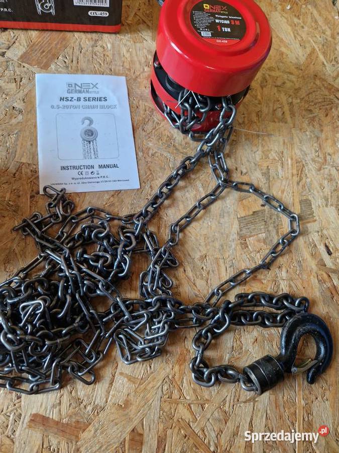 Wyciągarka łańcuchowa Onex OX 459 1 tona Głogowa