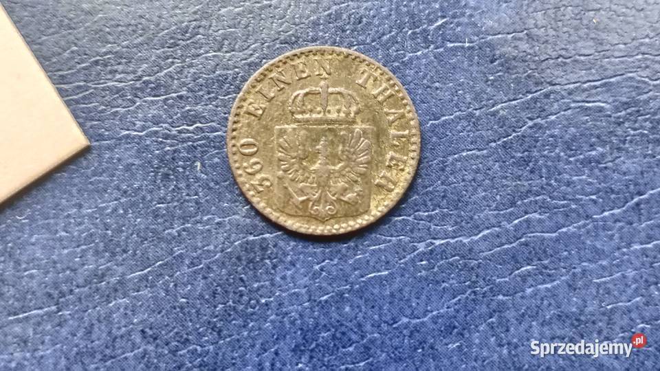 Stare monety 1 pfenig 1865 Niemcy Lesko