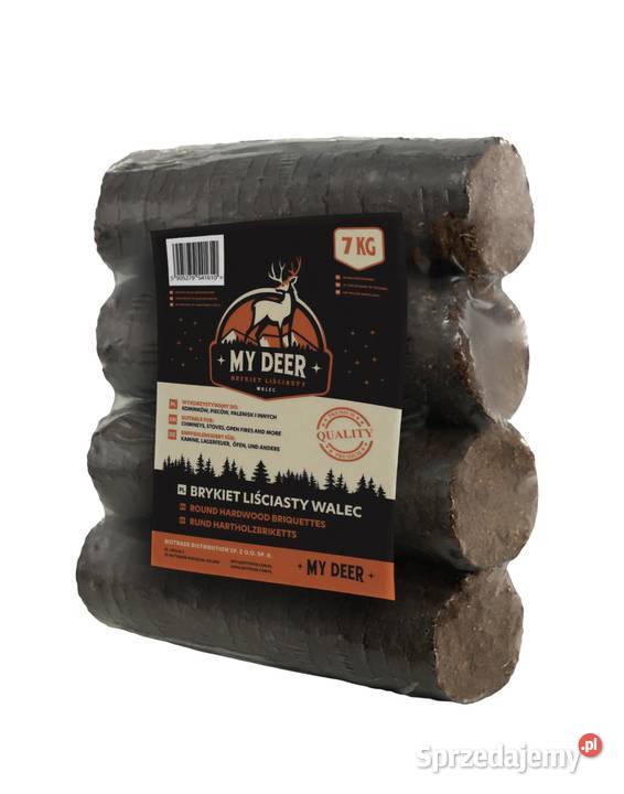 Brykiet drzewny liściasty dębowy walec 7 Supraśl