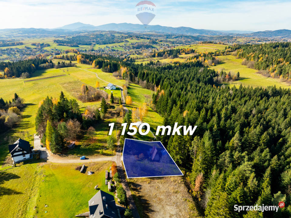 Działka budowlana z domem letniskowym Skawa