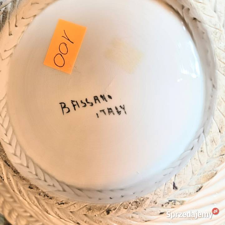 Porcelanowy Włoski koszyk koszyczek Bassano Kalisz