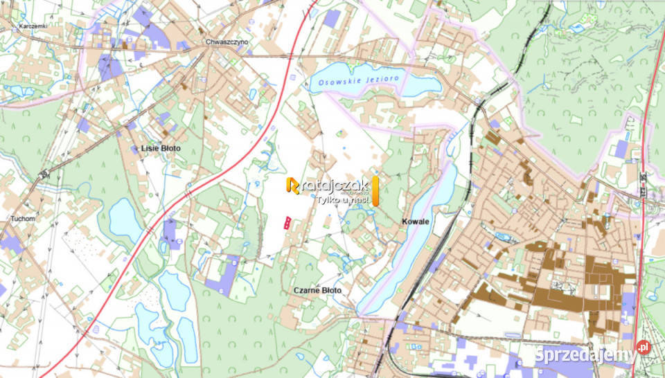 sprzedaży gruntu Chwaszczyno 1175 metrów 1175m2