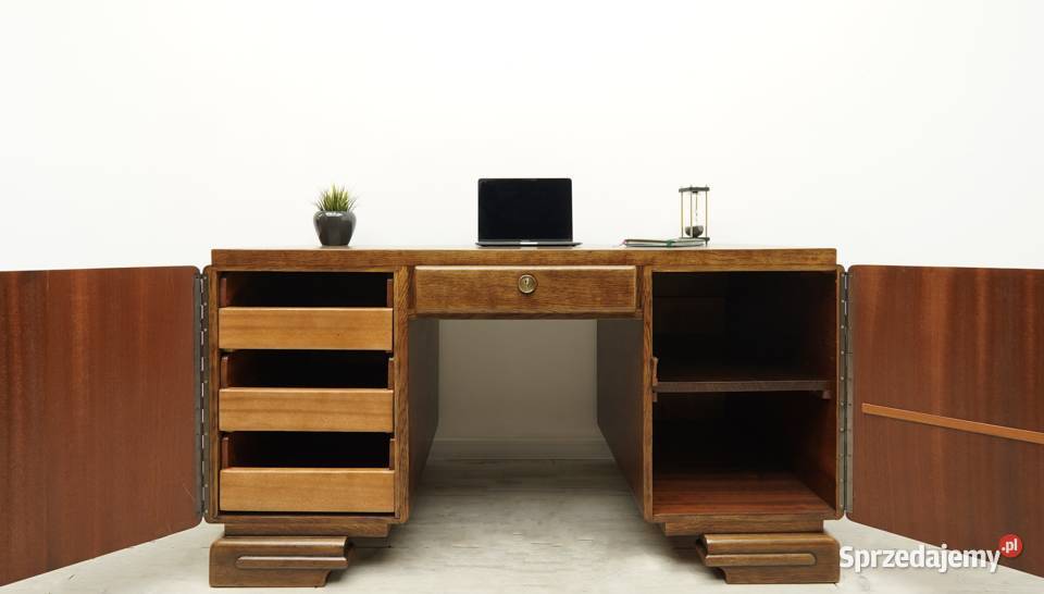 Antyczne biurko z lat 40tych w stylu art deco Jerka