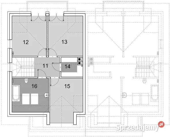 Projekt domu bliźniak dwulokalowy ECO 15 lewa i Stargard